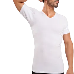 Men’s Underarm Sweat Proof Cotton Undershirt T-Shirt